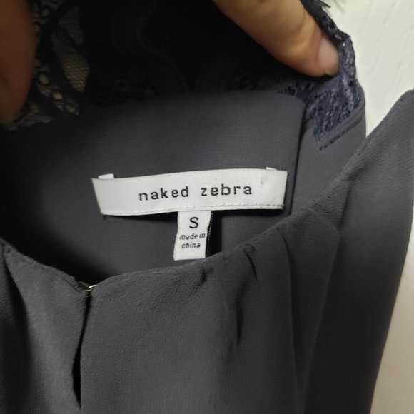 Dark Gray Tank Top Blouse - Naked Zebra - Picture 4 of 4